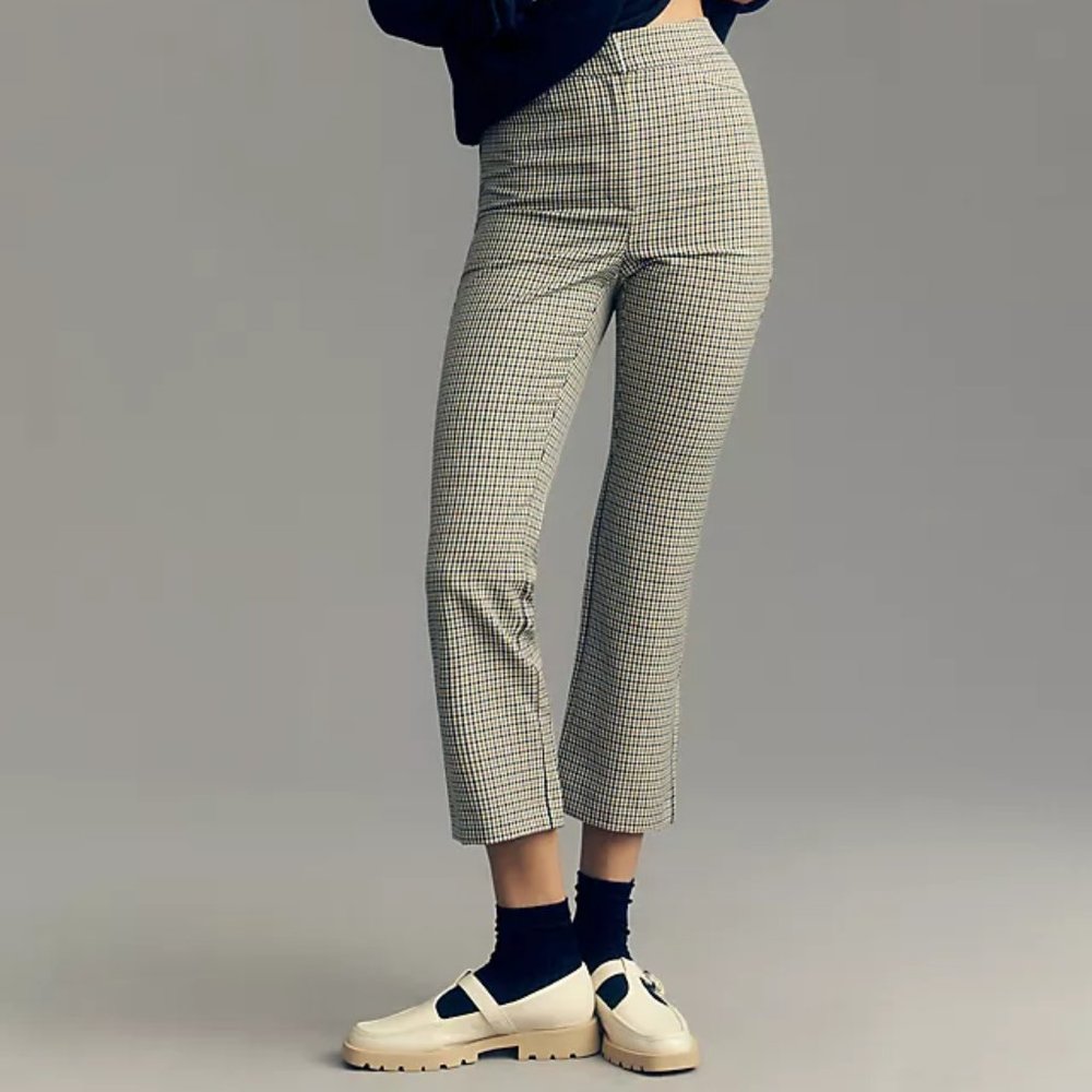 Checkered Ankle-Length Women's Pants
